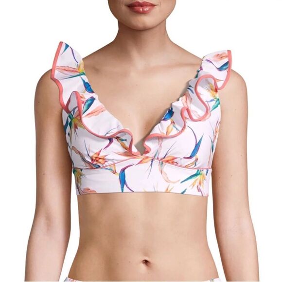 New with Tags Time & Tru Birds of Paradise Bikini Top Size Small (4/6) - Picture 2 of 7